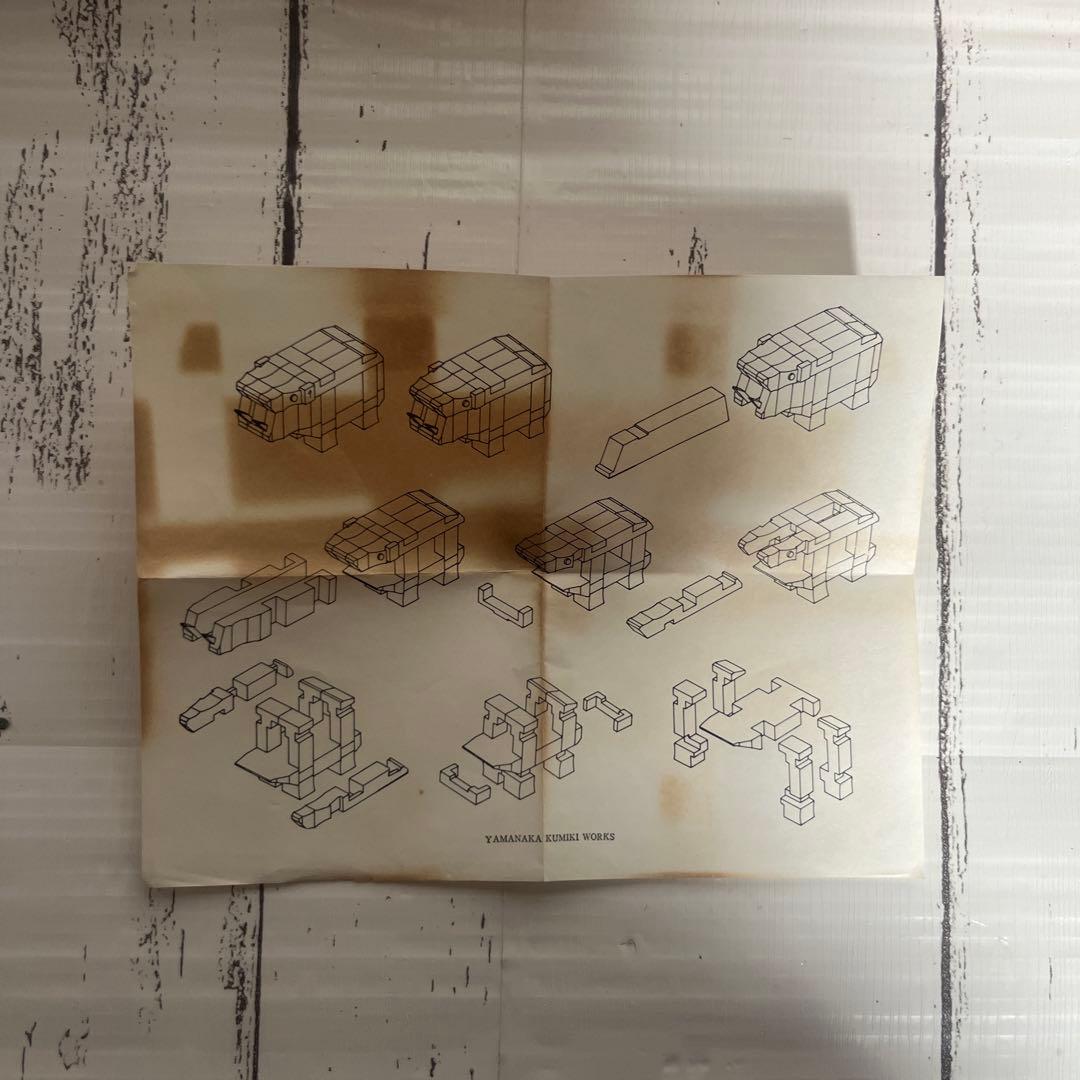 山中組木　yamanaka kumiki 動物セット　ブタ　カバ　ゾウ　ライオン