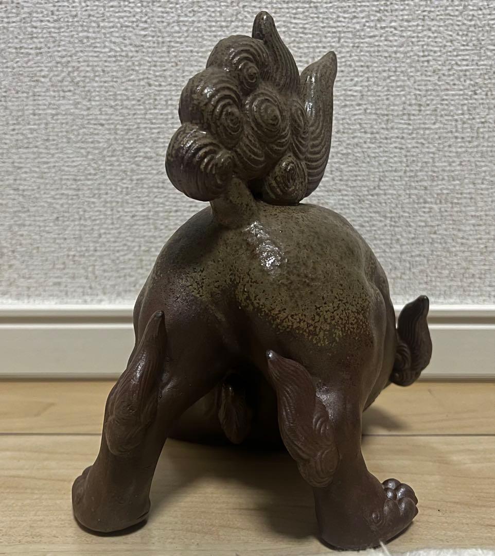 備前焼 獅子 陶弘 古備前 金重利陶苑 置物 唐獅子 狛犬