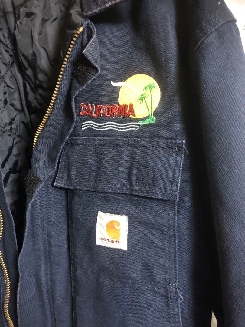 Carhartt ネイビー ジャケット カリフォルニア刺繍