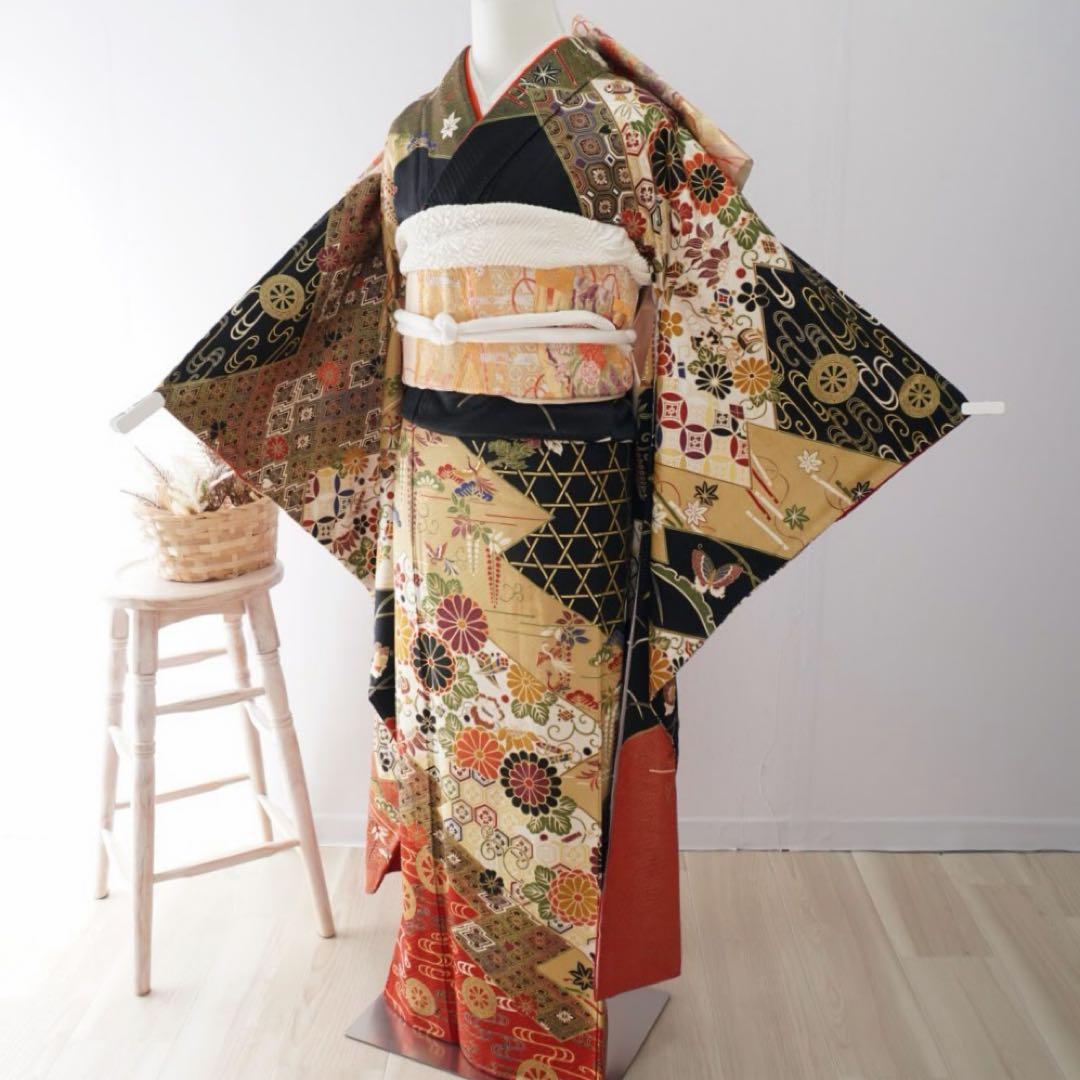 振袖　フルセット　5点セット382 F すべて正絹