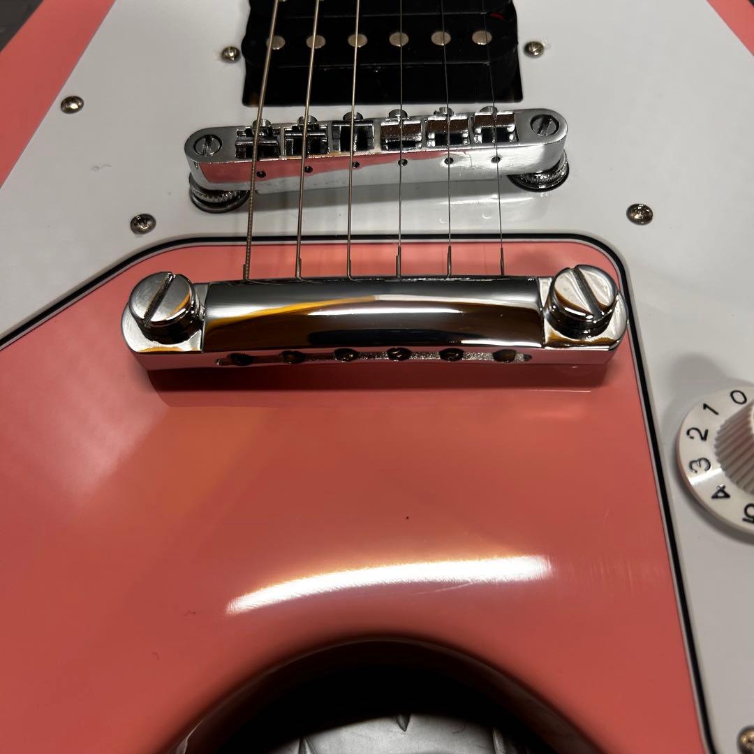 Playtech フライングV FV430 エレキギター ピンク 初心者 女子