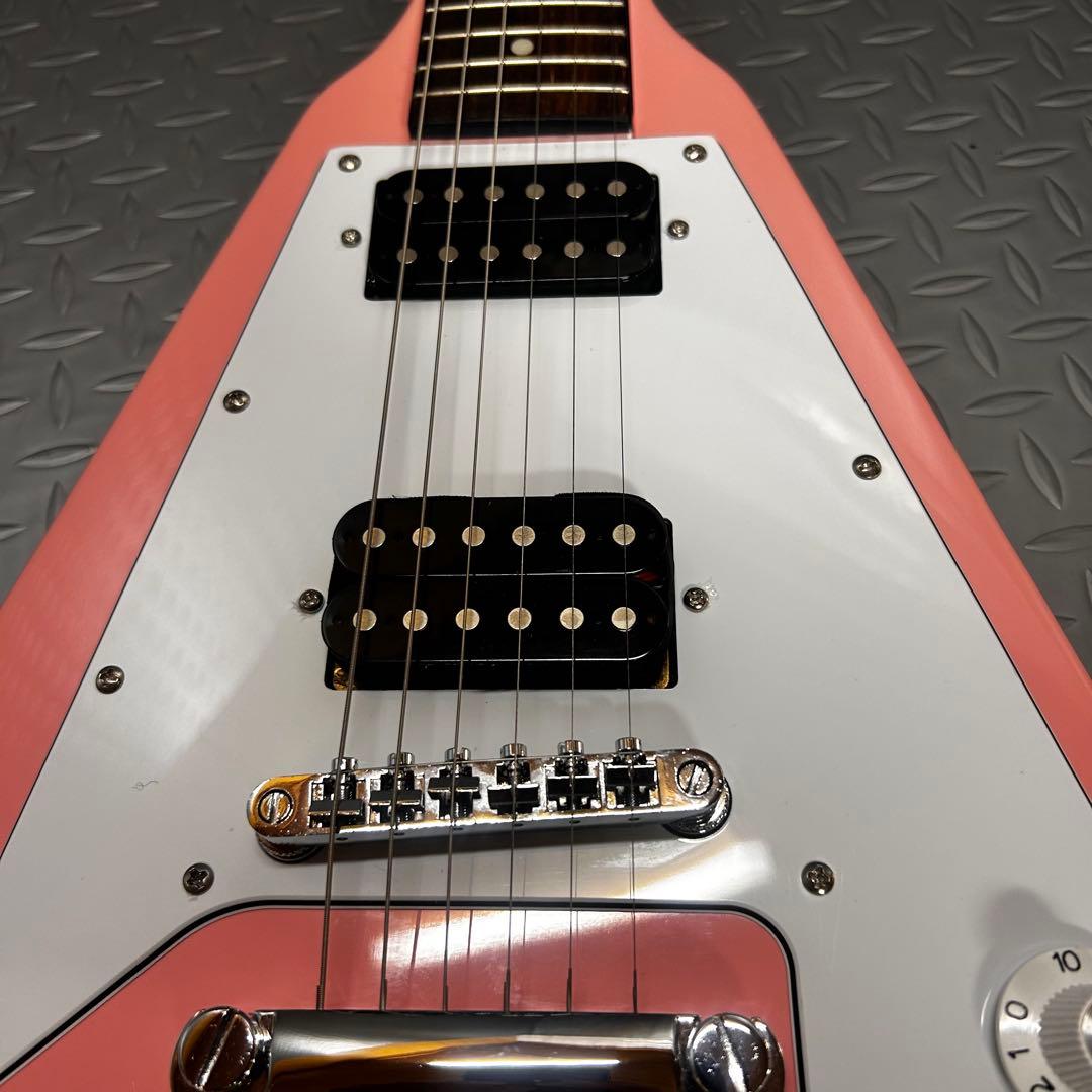 Playtech フライングV FV430 エレキギター ピンク 初心者 女子