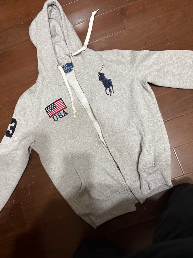 Ralph Lauren グレー ジップアップフーディ