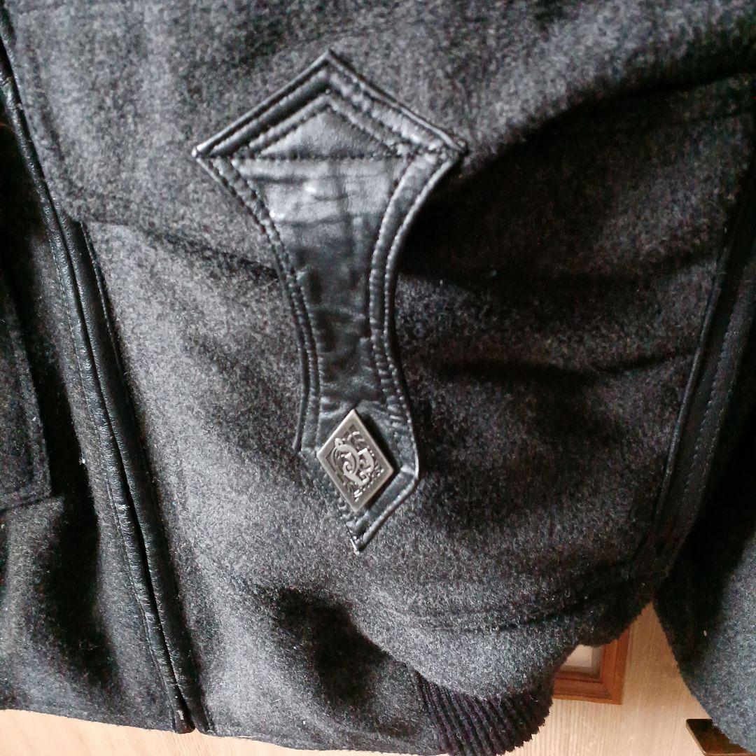 ペレペレ　pelle pelle スカル刺繍 ボンバージャケット グレー