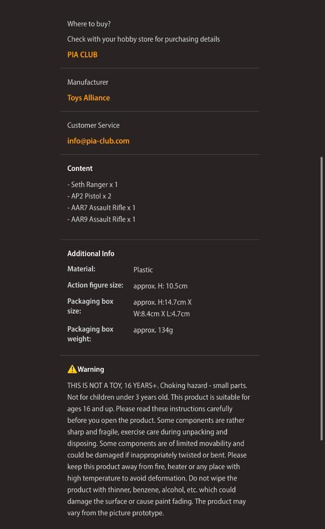 Acid Rain FAV-A10 Seth Ranger アシッドレイン