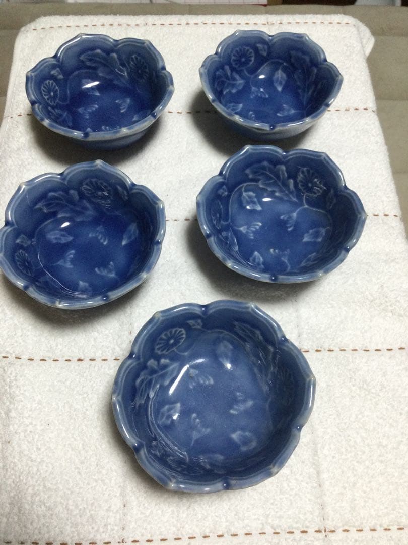 瑠璃釉　小鉢　5個セット　伊万里?