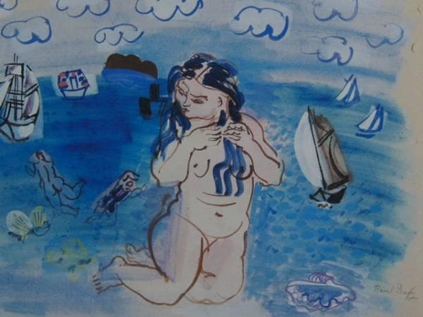 Raoul Dufy、BAIGNEUSE、海外版超希少レゾネ、新品額付