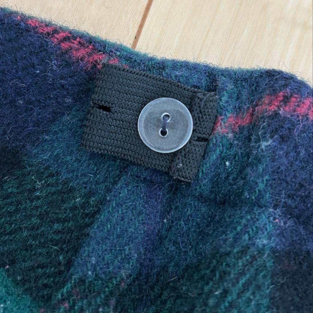 えり　美品　チェック柄スカート　タートル140 タイツ　セット