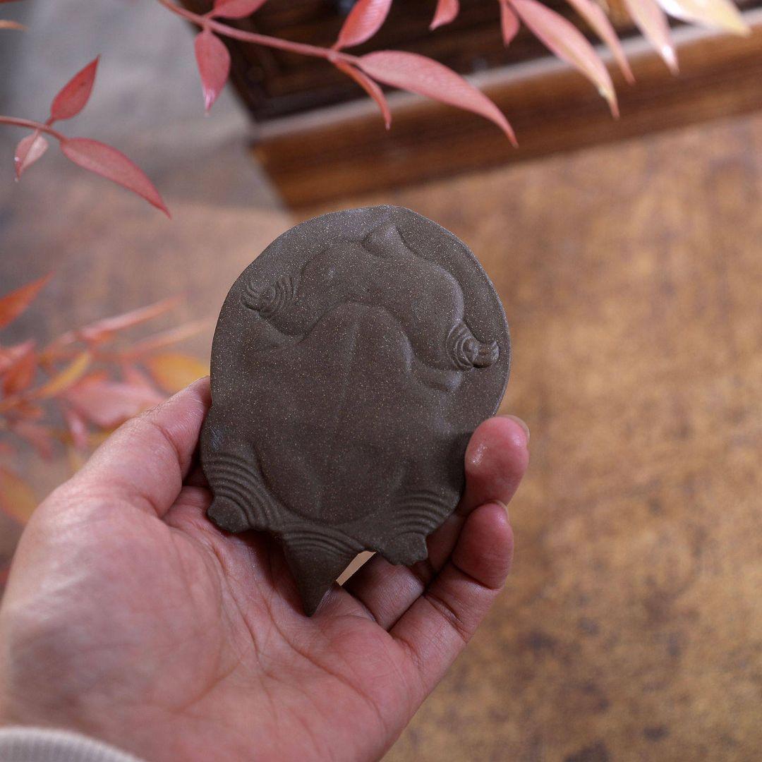 小甲魚 茶寵 茶玩 置物 卓上 茶道 彫刻 美術品 美術品