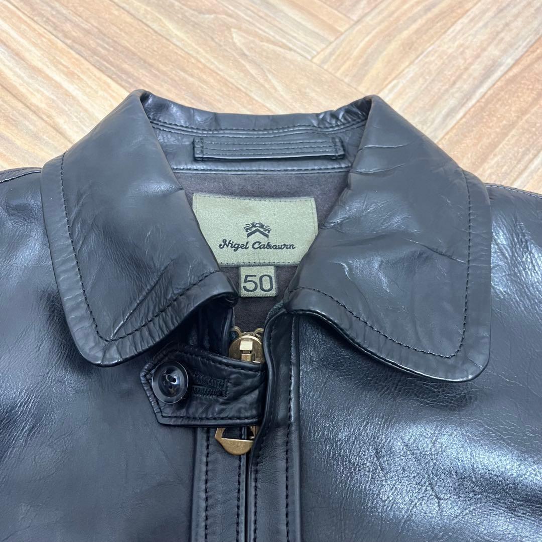 超希少　ナイジェルケーボン　レザージャケット　シングルライダース　50