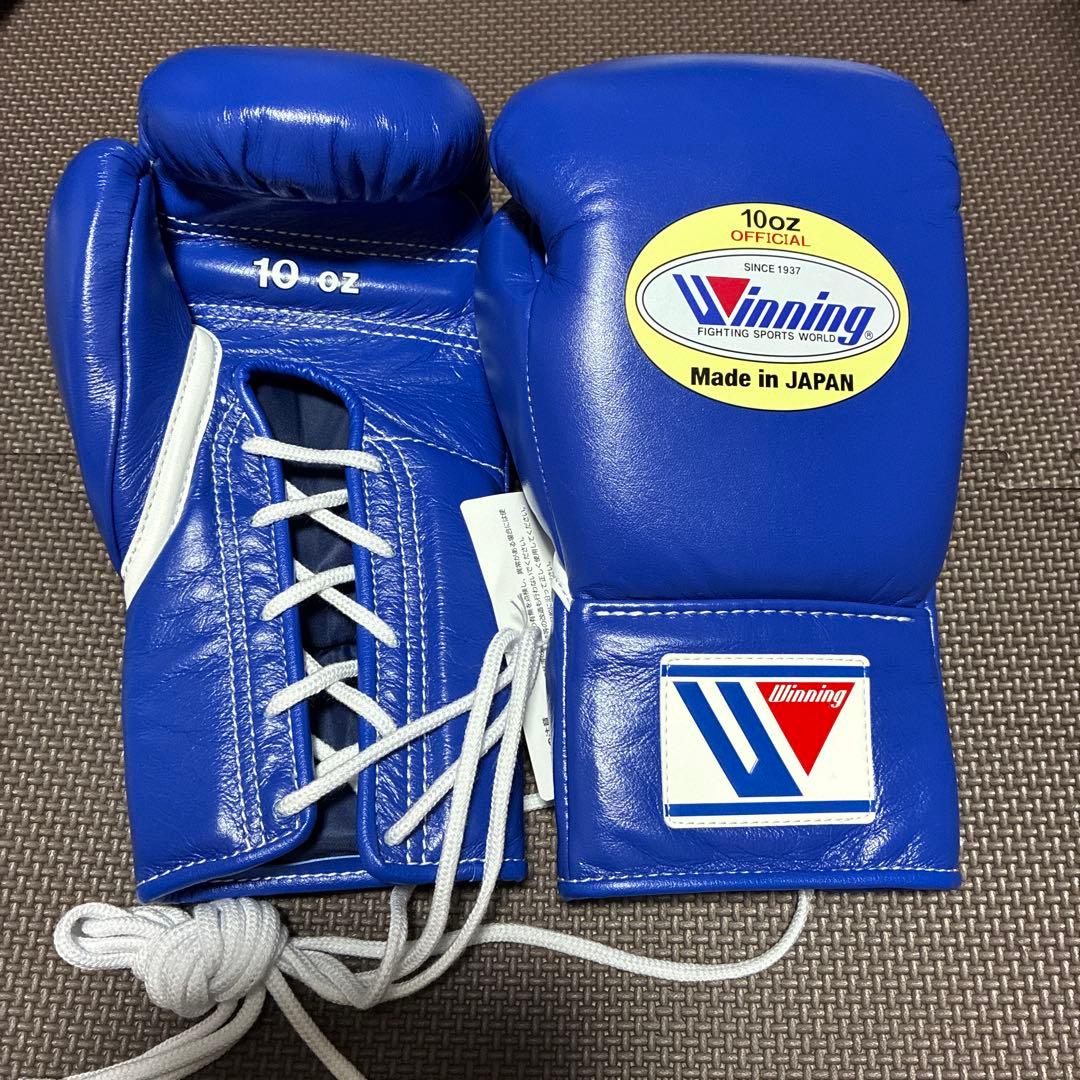 Winning ボクシンググローブ 10オンス 青