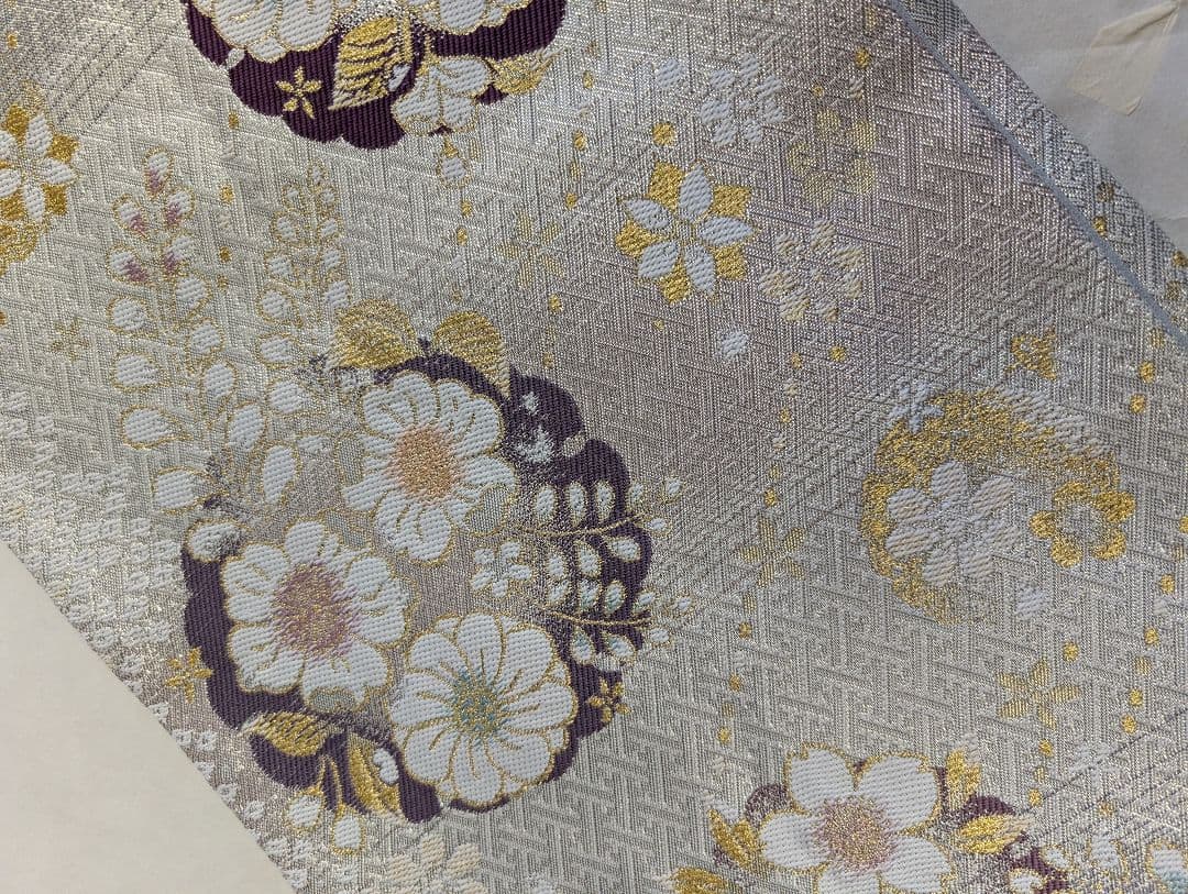 （新品未使用）正絹　西陣織袋帯　辻が花　証紙付