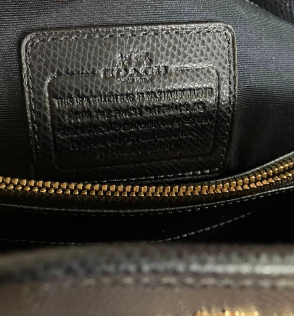 【美品】COACH ネイビー キャンバスコーティング 2wayバック