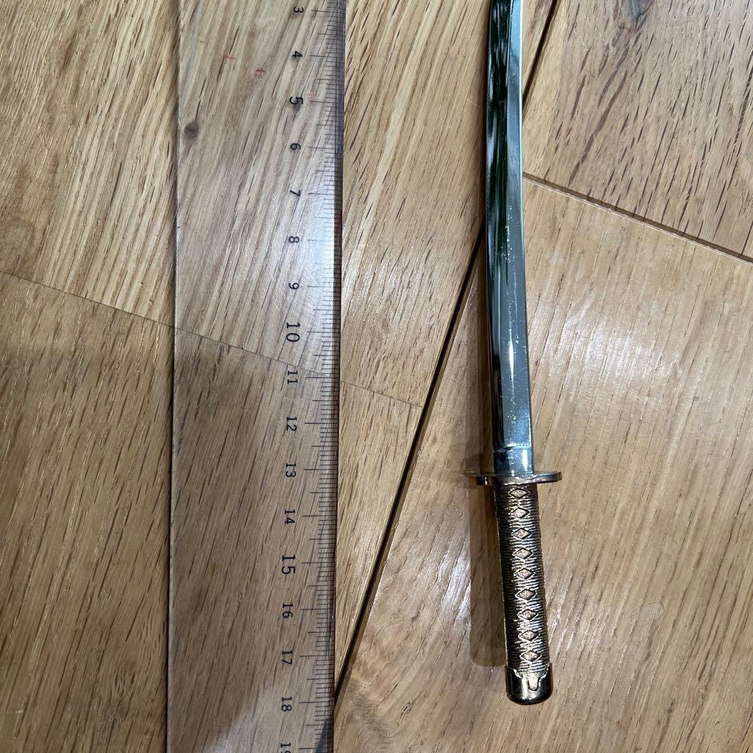 金属製 刀 約15cm 金色装飾