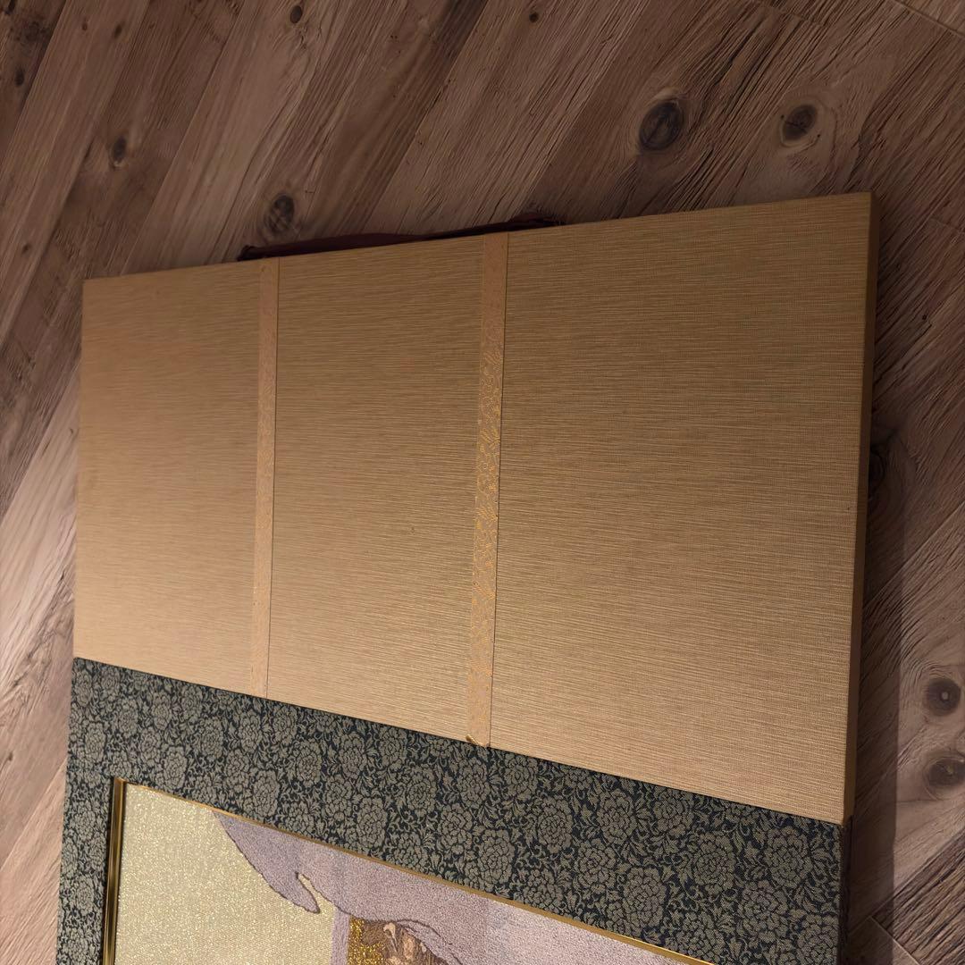 文化刺繍 慈母観音図 着色絹本 仏画 仏教美術 悲母観音 刺繍画 刺繍アート