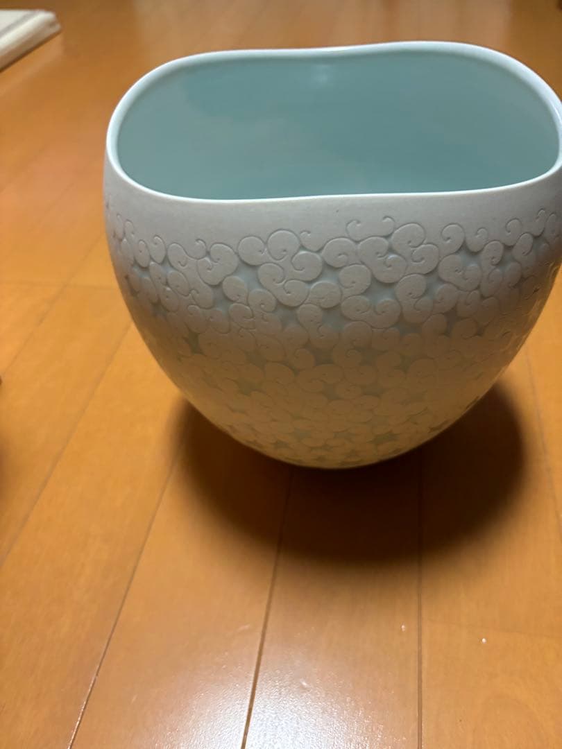 高田焼 陶器 花器 木箱付き　江上　晋　作