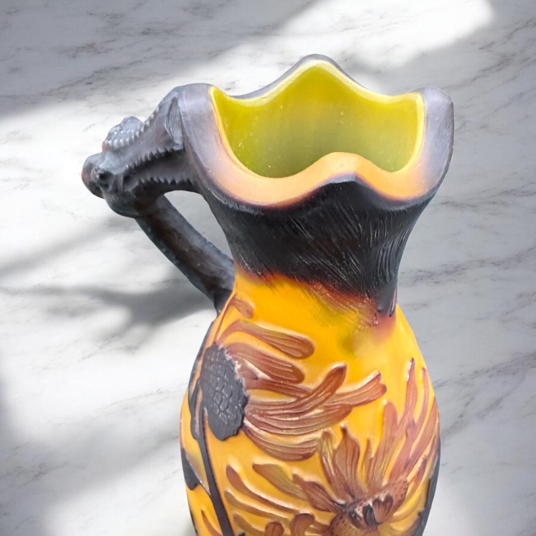 高さ30㎝【希少】エミールガレ風　レプリカ　水差し　花瓶