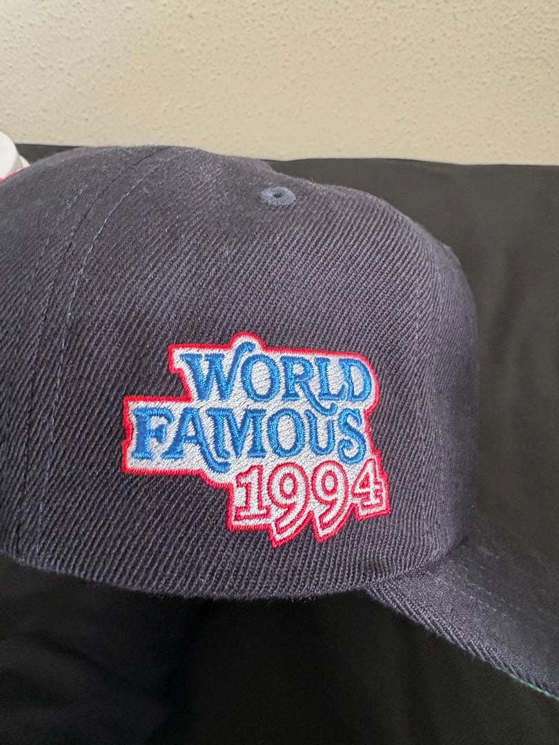SUPREME World Famous S Logo キャップ　ネイビー