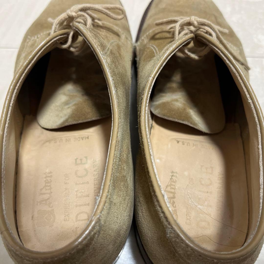 ALDEN サンドスウェード 外羽根式プレーントゥ（EDIFICE別注品）