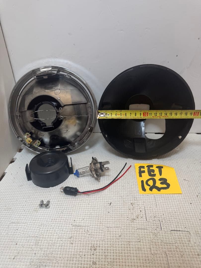 程度良好/当時物FET極東凹みレンズヘッドライト/検索シビエCIBIEマーシャル