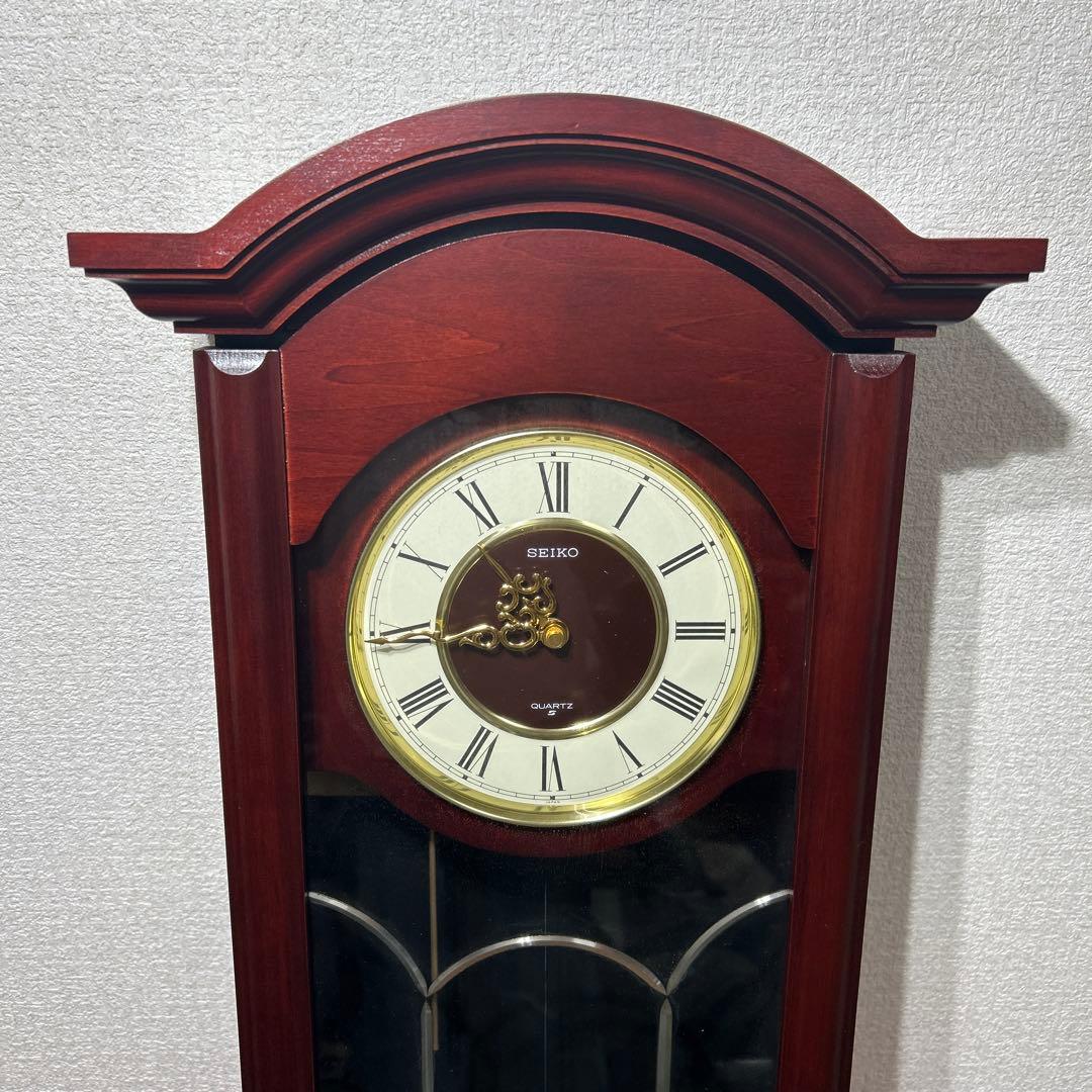 か*ん様 未使用　希少　セイコークォーツ　クロック　振り子時計　レトロ　服部 P