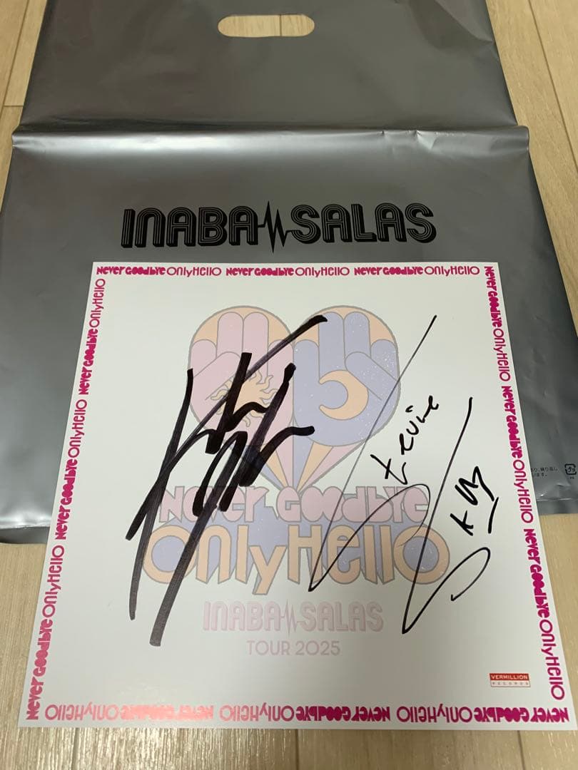 INABA/SALAS サイン色紙　B'z 稲葉浩志