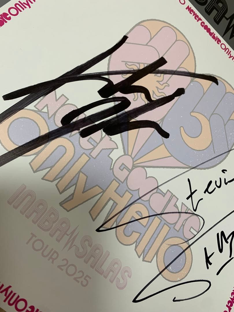 INABA/SALAS サイン色紙　B'z 稲葉浩志