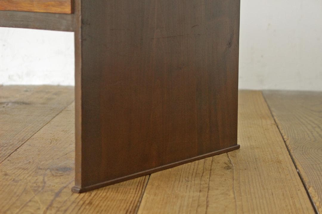 レトロ 文机 ローテーブル 座卓 無垢材 引き出し 抽斗 2杯 花台 展示台