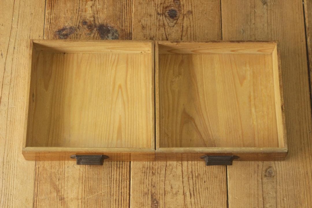 レトロ 文机 ローテーブル 座卓 無垢材 引き出し 抽斗 2杯 花台 展示台