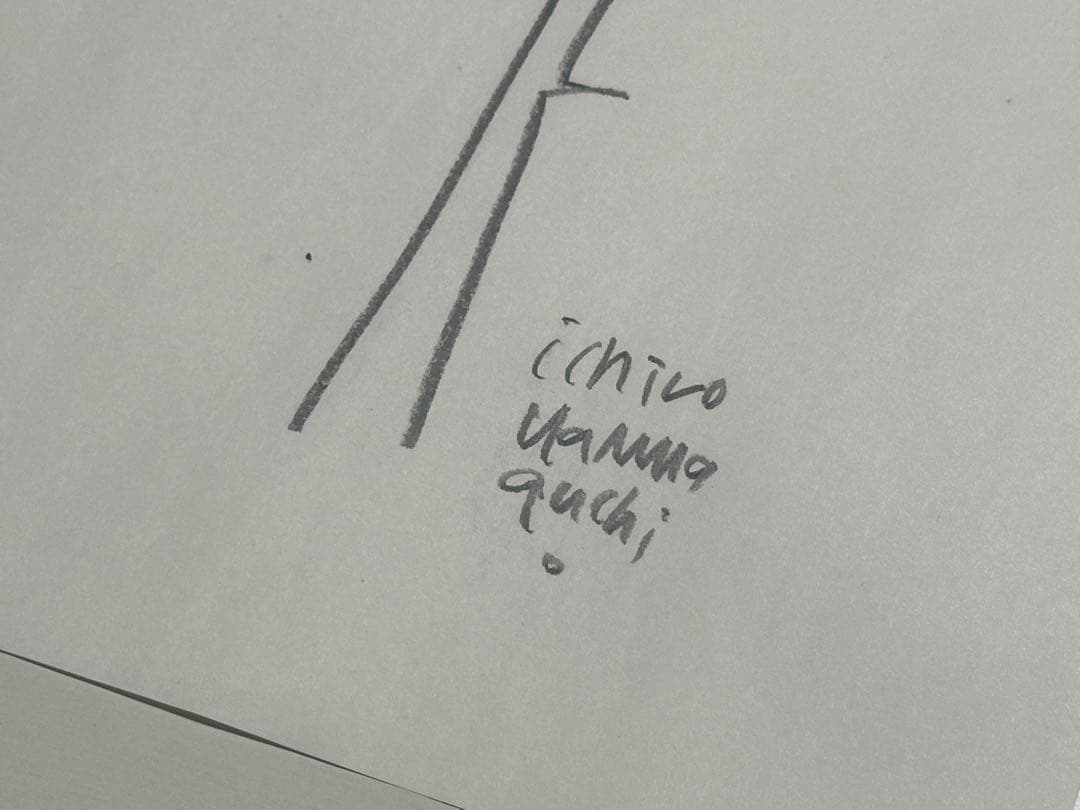 画家 山口一郎 原画 ドローイング バラの花 A4