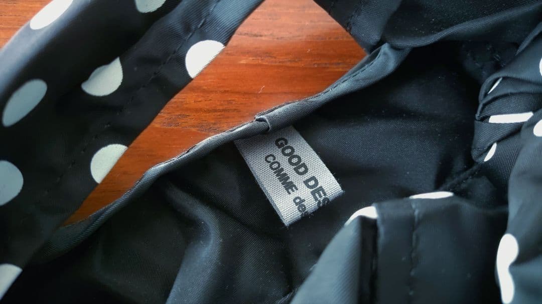 コムデギャルソン　グッドデザインショップ　ドット＆リボンバッグ　ブラック