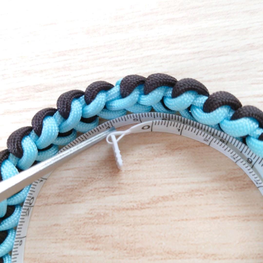 パラコード❥首輪❥　わんちゃん用首輪　水色　№020