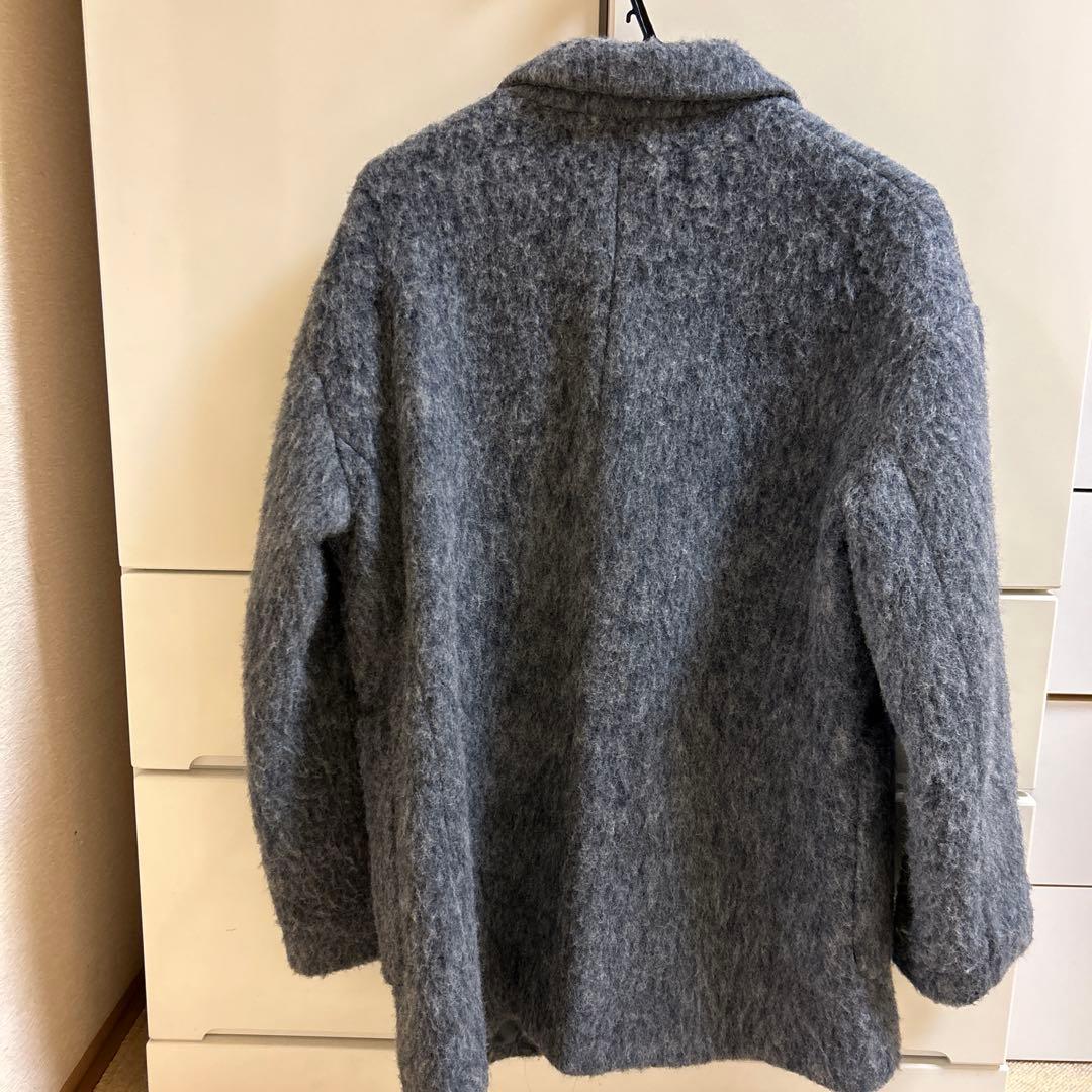 ウールミックスシャギーシングルコート