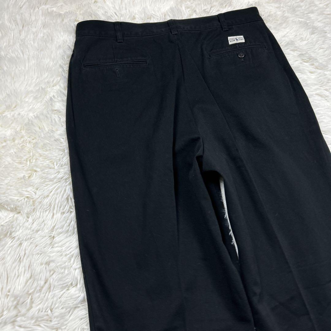 90s 未使用級　ポロバイラルフローレン　クラシックチノ　W35 黒　ブラック
