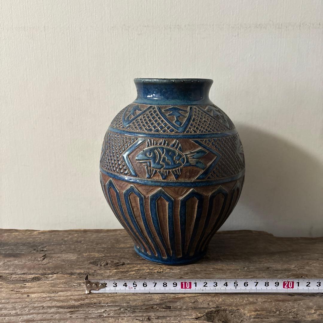 琉球　古典焼　小壺　④ 壺屋焼　やちむん　古民芸　アンティーク　骨董　検:李朝.