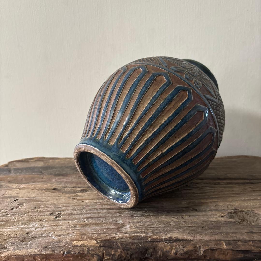 琉球　古典焼　小壺　④ 壺屋焼　やちむん　古民芸　アンティーク　骨董　検:李朝.