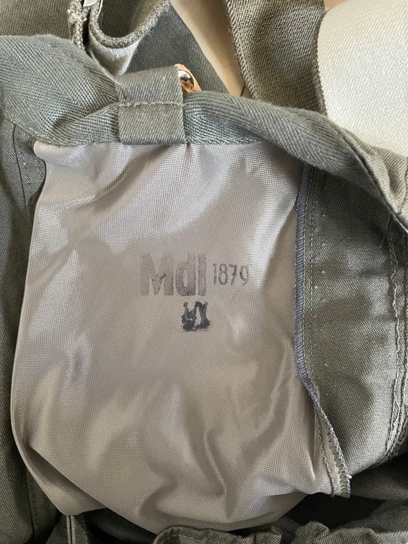 【古着】東ドイツ軍　サスペンダー付き　カーゴパンツ