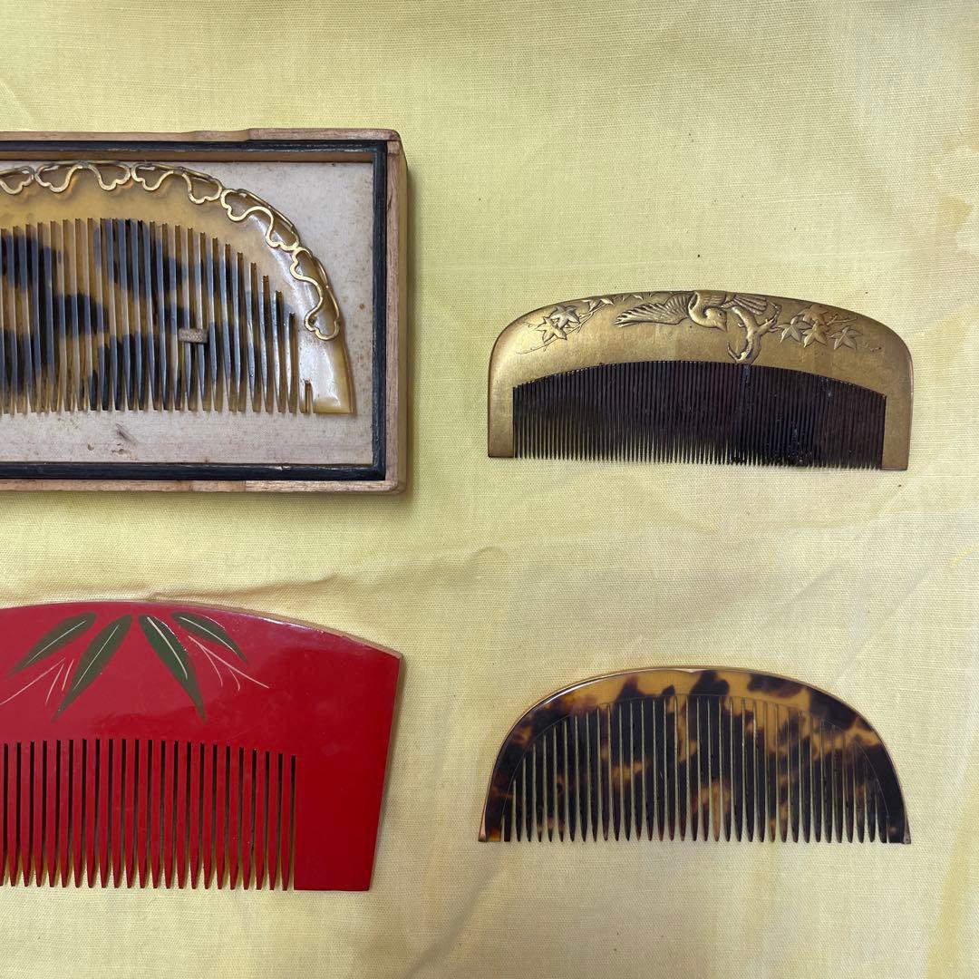 幕末明治　櫛４枚
