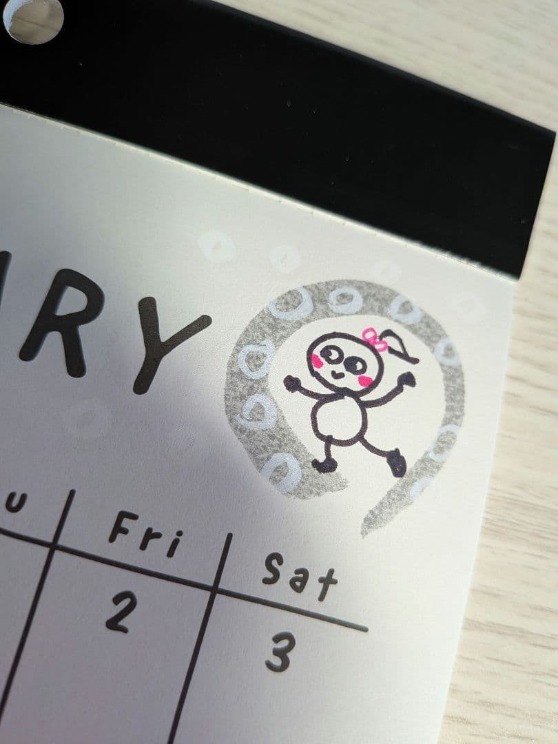 ハンドメイド2026年カレンダー 《35》手描きイラスト