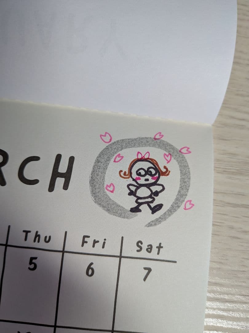 ハンドメイド2026年カレンダー 《35》手描きイラスト