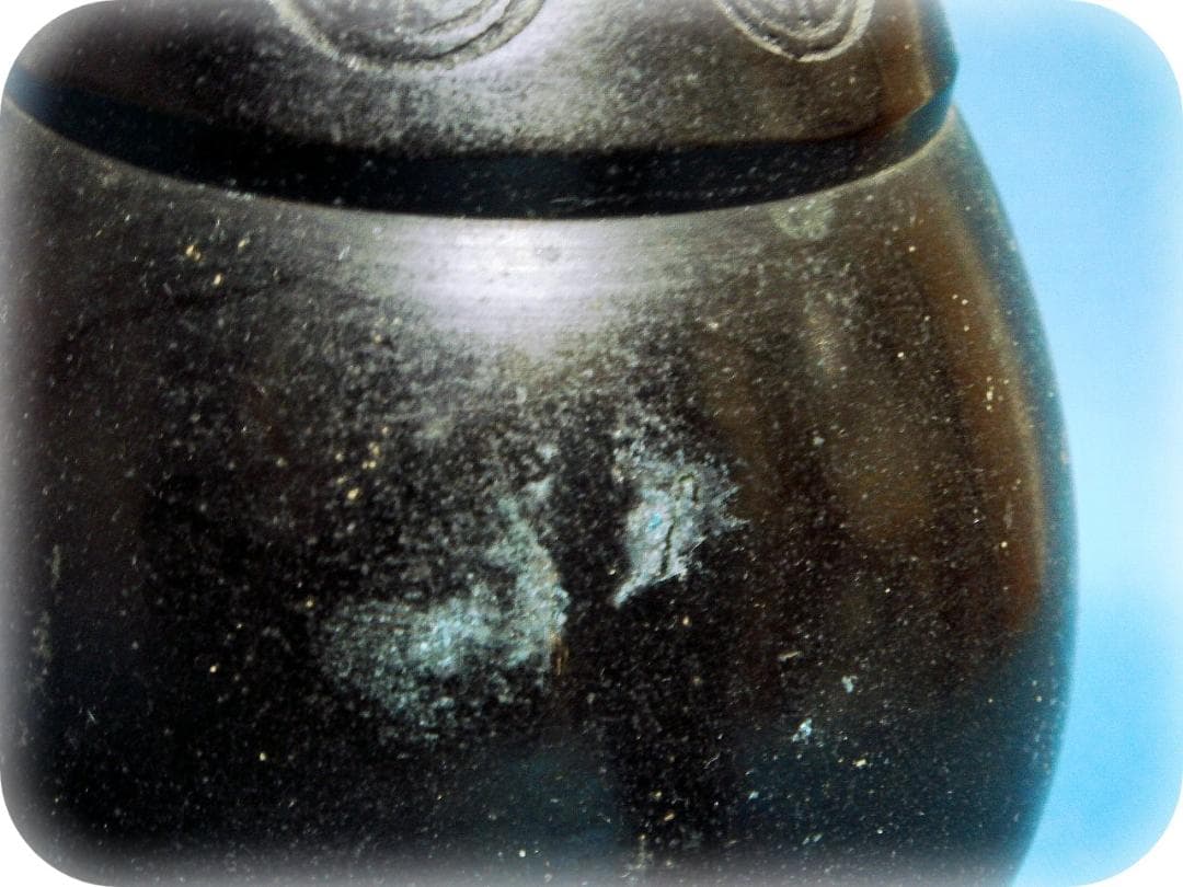 419『中国美術 唐銅 壺』　　/骨董品 古美術 古玩 アンティーク