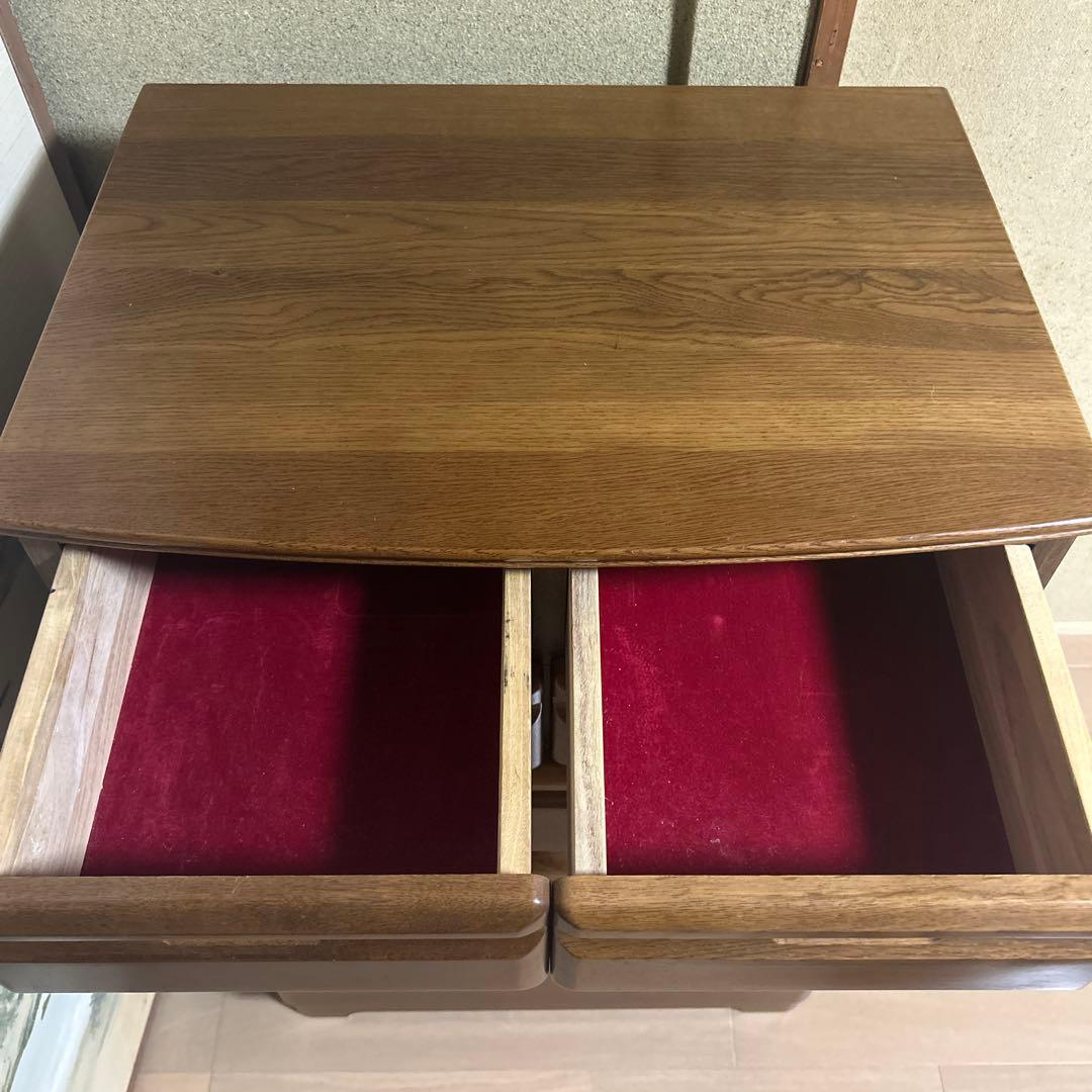 木製キャビネット 7引き出し ブラウン