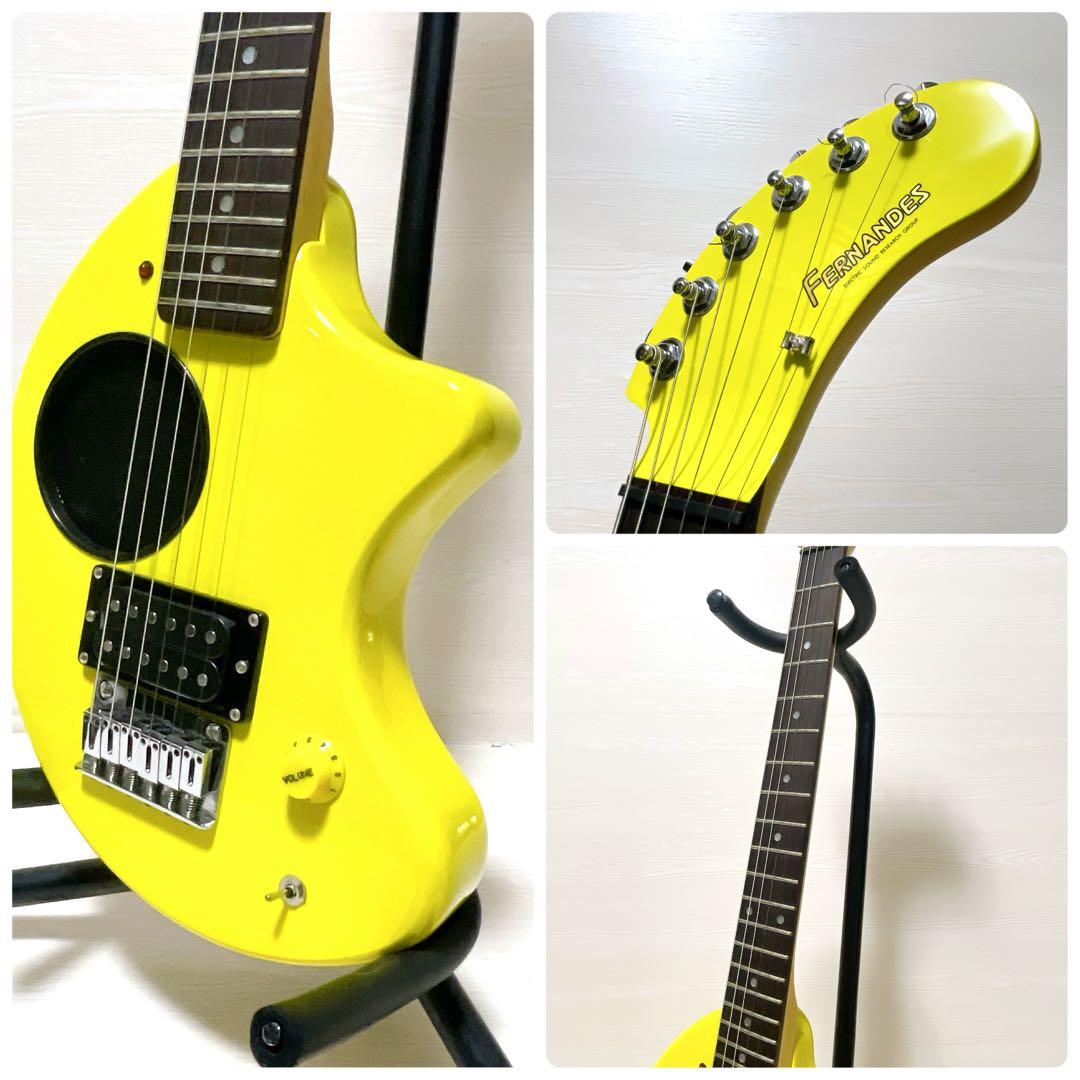 【ケース 交換弦付】 フェルナンデス zo-3 エレキギター アンプ内蔵 黄色