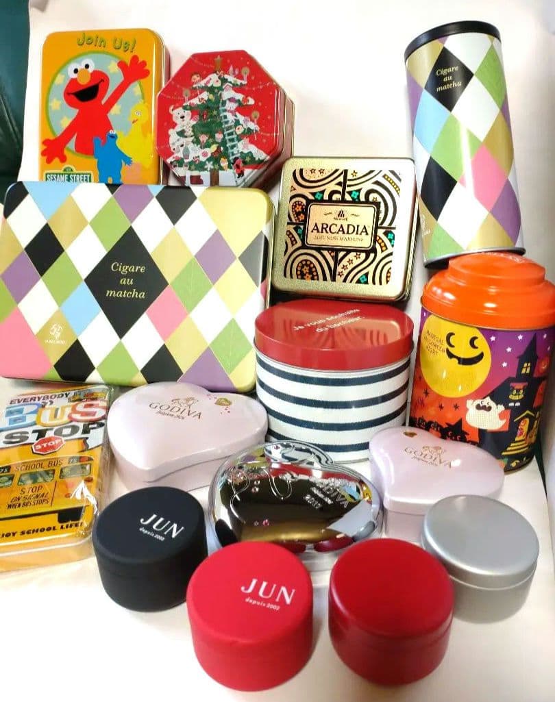 お菓子缶 空き缶 まとめ売り クッキー缶 レトロ ヴィンテージ 小物入れ