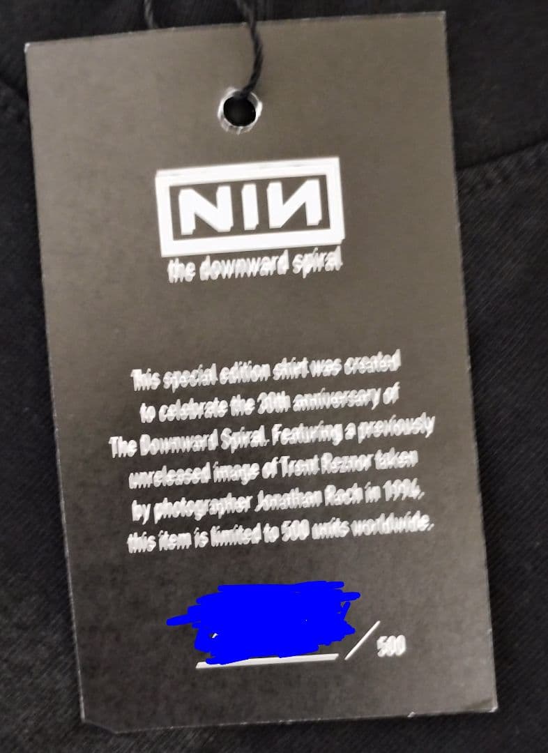 世界限定500 ナインインチネイルズ ダウンワードスパイラル30周年記念Tシャツ
