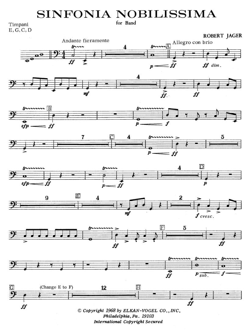 値下げ【吹奏楽・楽譜】シンフォニア・ノビリッシマ（スコア・パート譜セット）