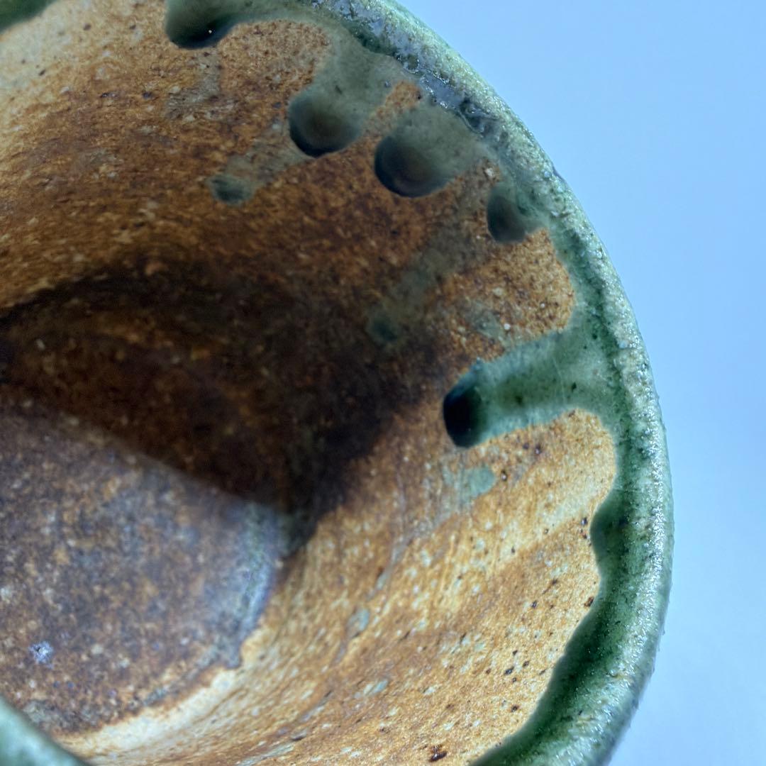 【共箱有り】織部　湯呑　大倉貞義作