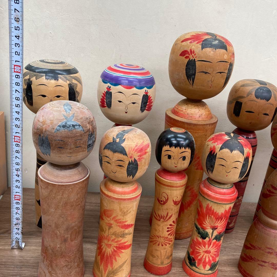 D-3 【11点まとめ売り】伝統工芸品 こけし 時代物 創作こけし 民芸品 レ