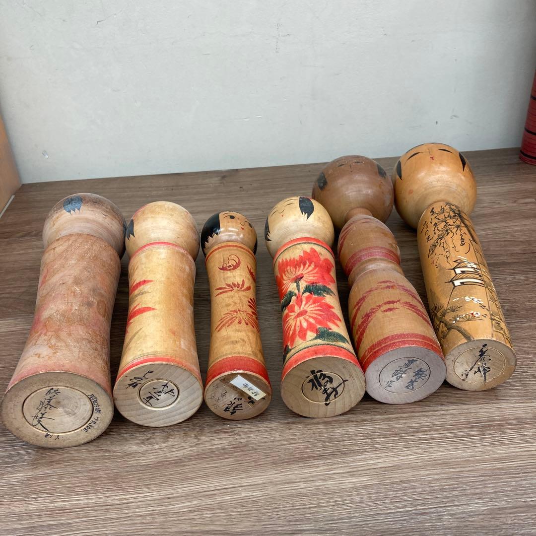 D-3 【11点まとめ売り】伝統工芸品 こけし 時代物 創作こけし 民芸品 レ