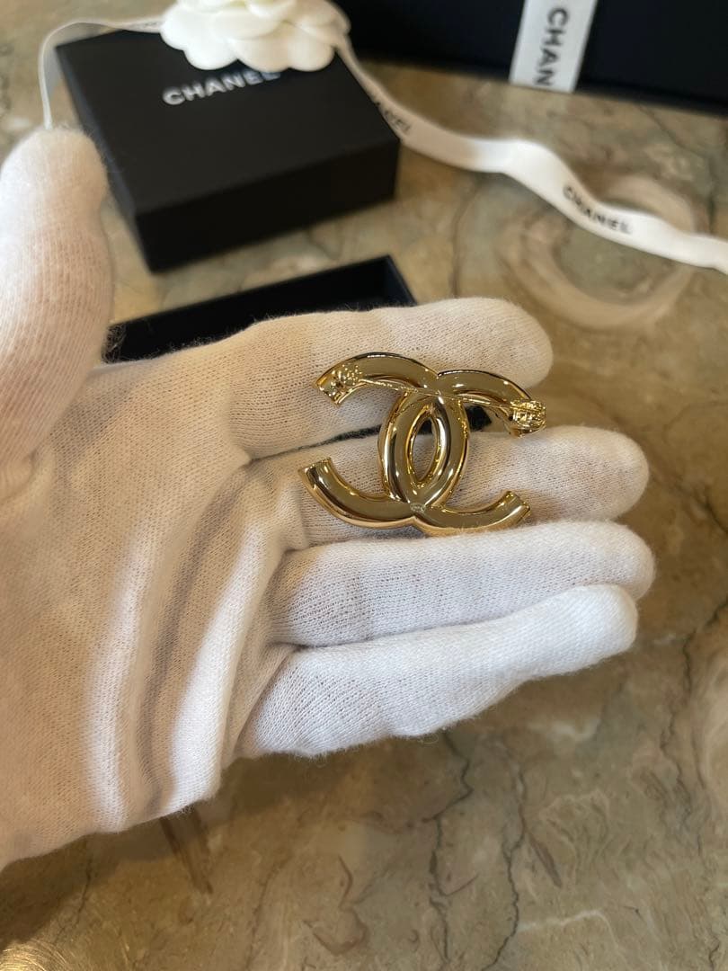 CHANEL ブローチ パール